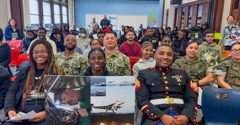 As part of Military Appreciation Week in Philadelphia, NAVSUP Weapon Systems Support visited Penn Treaty School and Building 21 Philadelphia on Friday, April 11, 2025, sharing insights into Navy career opportunities and the importance of logistics in supporting America's warfighters. NAVSUP WSS reached 900 students across seven schools during the week-long outreach effort.